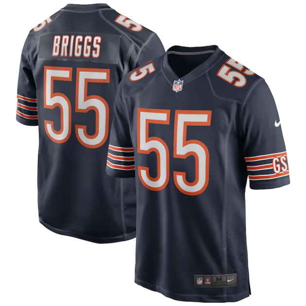 mens nike lance briggs navy chicago bears game retired player jersey